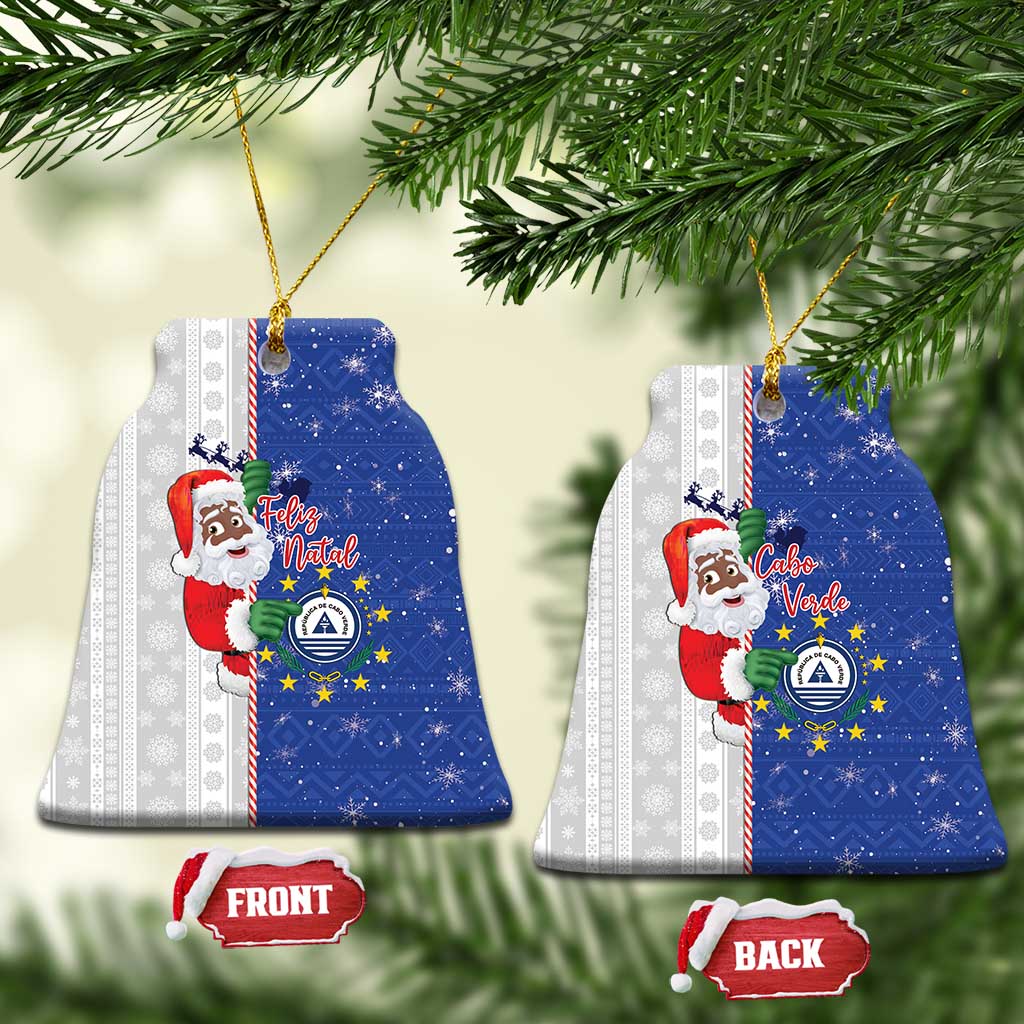 Cape Verde Christmas Ceramic Ornament Black Santa Felix Natal - Wonder Print Shop