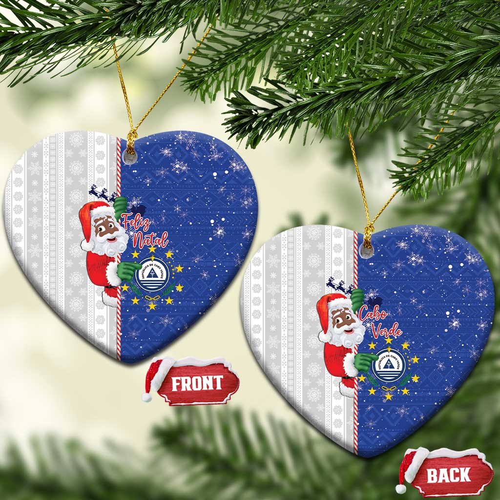 Cape Verde Christmas Ceramic Ornament Black Santa Felix Natal - Wonder Print Shop