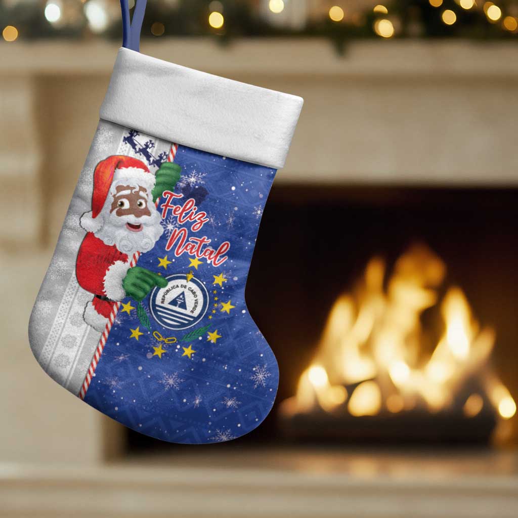 Cape Verde Christmas Stocking Black Santa Felix Natal - Wonder Print Shop