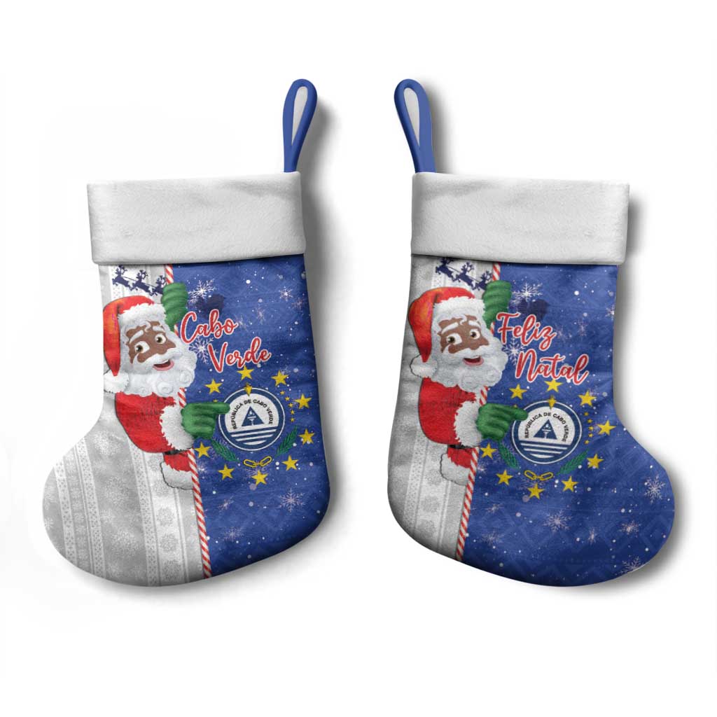 Cape Verde Christmas Stocking Black Santa Felix Natal - Wonder Print Shop
