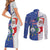 Cape Verde Christmas Couples Matching Short Sleeve Bodycon Dress and Long Sleeve Button Shirt Black Santa Felix Natal - Wonder Print Shop