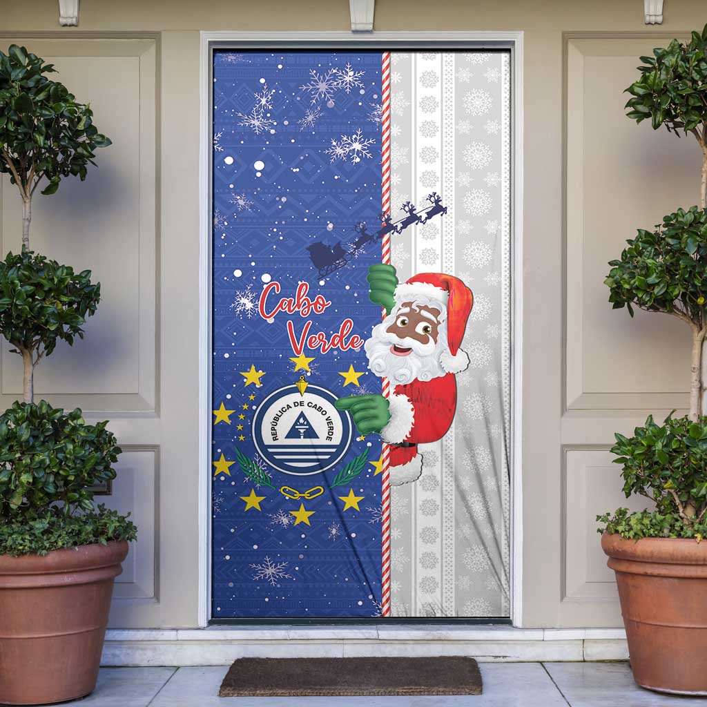 Cape Verde Christmas Door Cover Black Santa Felix Natal - Wonder Print Shop
