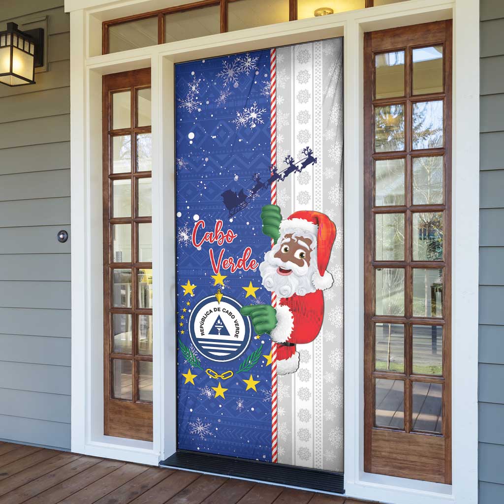 Cape Verde Christmas Door Cover Black Santa Felix Natal - Wonder Print Shop