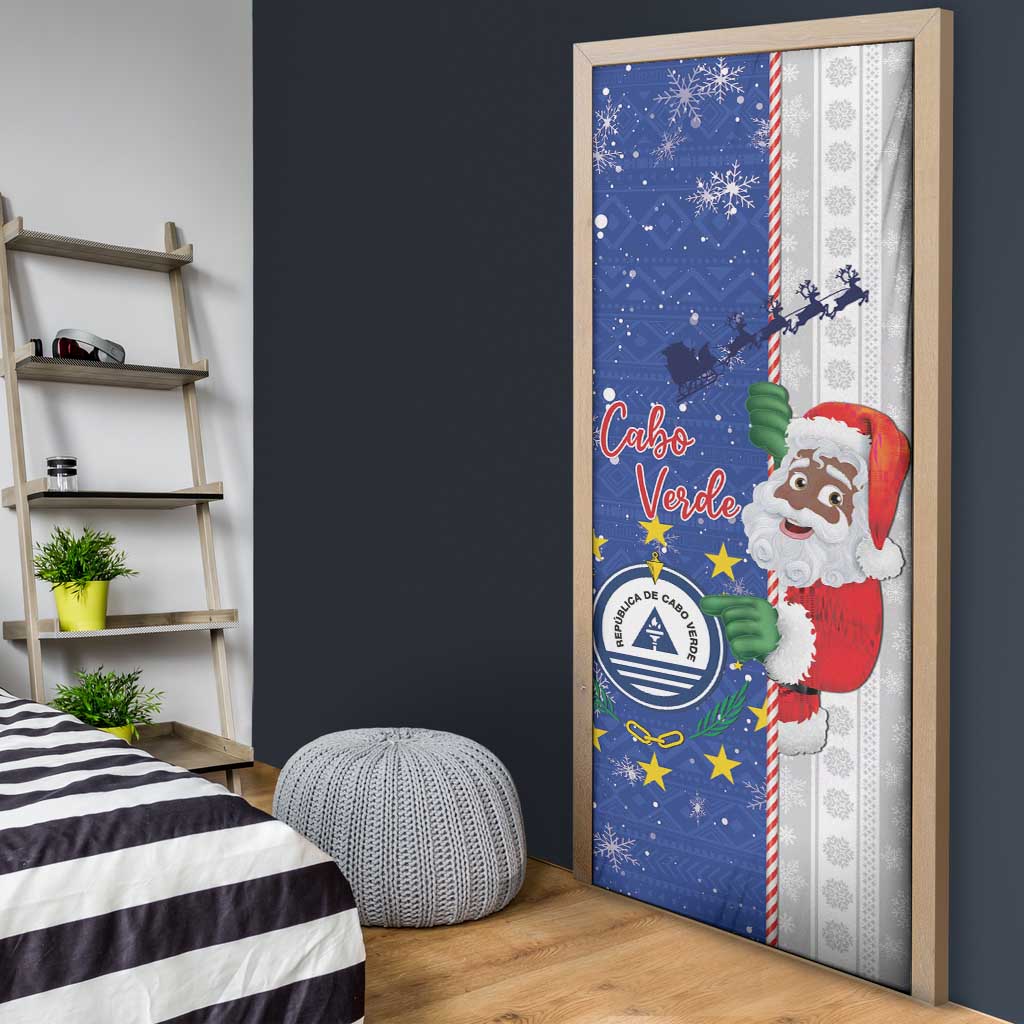 Cape Verde Christmas Door Cover Black Santa Felix Natal - Wonder Print Shop