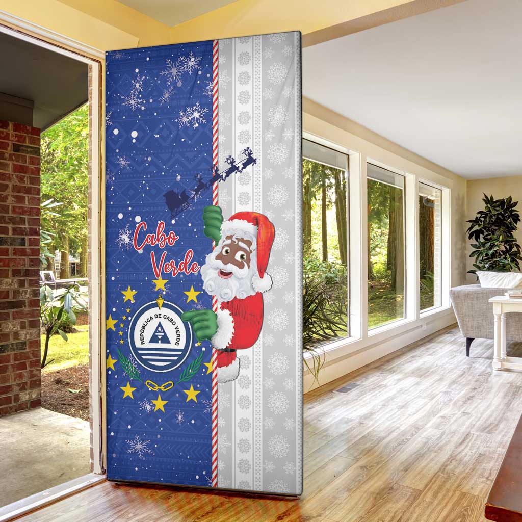 Cape Verde Christmas Door Cover Black Santa Felix Natal - Wonder Print Shop