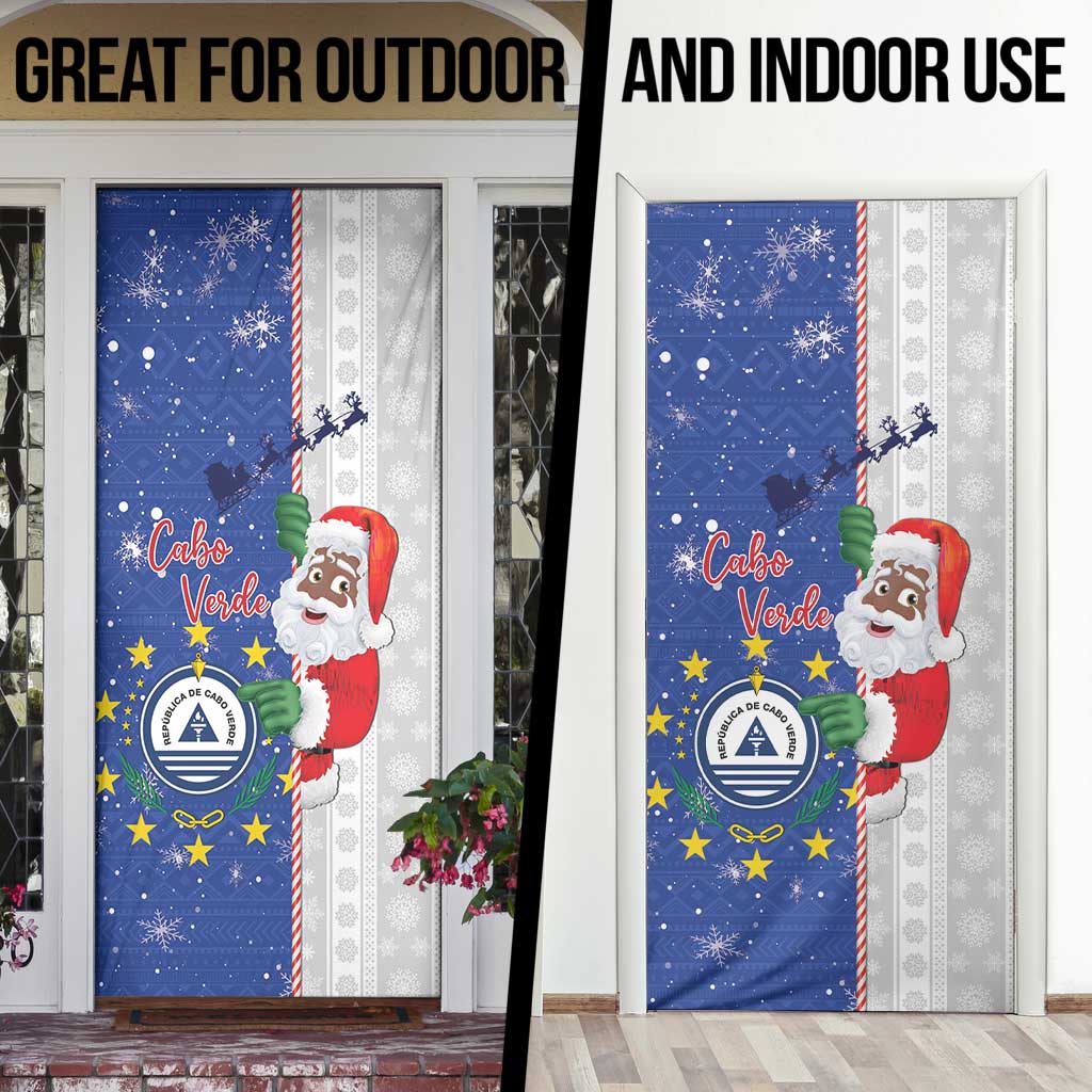 Cape Verde Christmas Door Cover Black Santa Felix Natal - Wonder Print Shop
