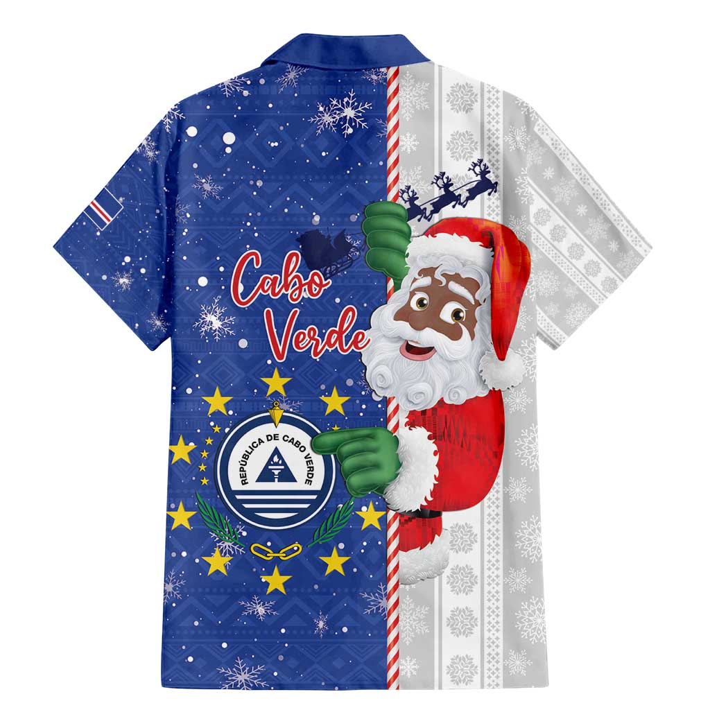 Cape Verde Christmas Family Matching Mermaid Dress and Hawaiian Shirt Black Santa Felix Natal - Wonder Print Shop