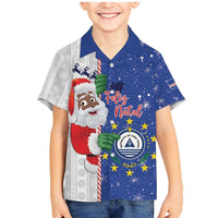 Cape Verde Christmas Family Matching Mermaid Dress and Hawaiian Shirt Black Santa Felix Natal - Wonder Print Shop