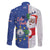Cape Verde Christmas Family Matching Off The Shoulder Long Sleeve Dress and Hawaiian Shirt Black Santa Felix Natal - Wonder Print Shop