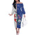 Cape Verde Christmas Family Matching Off The Shoulder Long Sleeve Dress and Hawaiian Shirt Black Santa Felix Natal - Wonder Print Shop