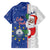 Cape Verde Christmas Family Matching Off Shoulder Short Dress and Hawaiian Shirt Black Santa Felix Natal - Wonder Print Shop