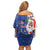 Cape Verde Christmas Family Matching Off Shoulder Short Dress and Hawaiian Shirt Black Santa Felix Natal - Wonder Print Shop