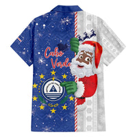Cape Verde Christmas Family Matching Short Sleeve Bodycon Dress and Hawaiian Shirt Black Santa Felix Natal - Wonder Print Shop
