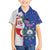 Cape Verde Christmas Family Matching Short Sleeve Bodycon Dress and Hawaiian Shirt Black Santa Felix Natal - Wonder Print Shop