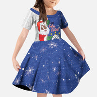 Cape Verde Christmas Family Matching Summer Maxi Dress and Hawaiian Shirt Black Santa Felix Natal - Wonder Print Shop