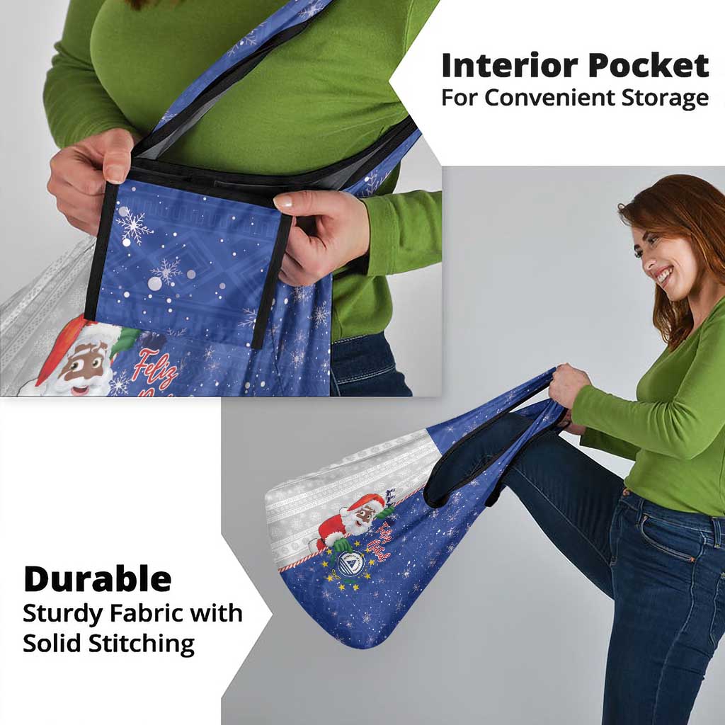 Cape Verde Christmas Grocery Bag Black Santa Felix Natal - Wonder Print Shop