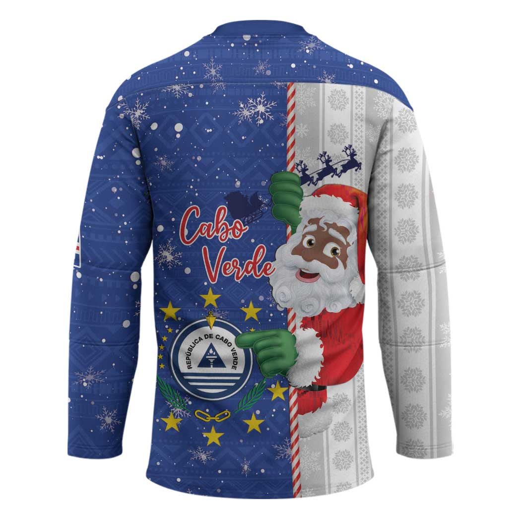 Cape Verde Christmas Hockey Jersey Black Santa Felix Natal - Wonder Print Shop
