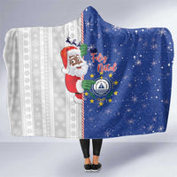 Cape Verde Christmas Hooded Blanket Black Santa Felix Natal - Wonder Print Shop