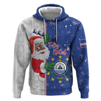 Cape Verde Christmas Hoodie Black Santa Felix Natal - Wonder Print Shop