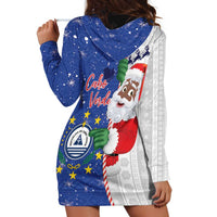 Cape Verde Christmas Hoodie Dress Black Santa Felix Natal - Wonder Print Shop