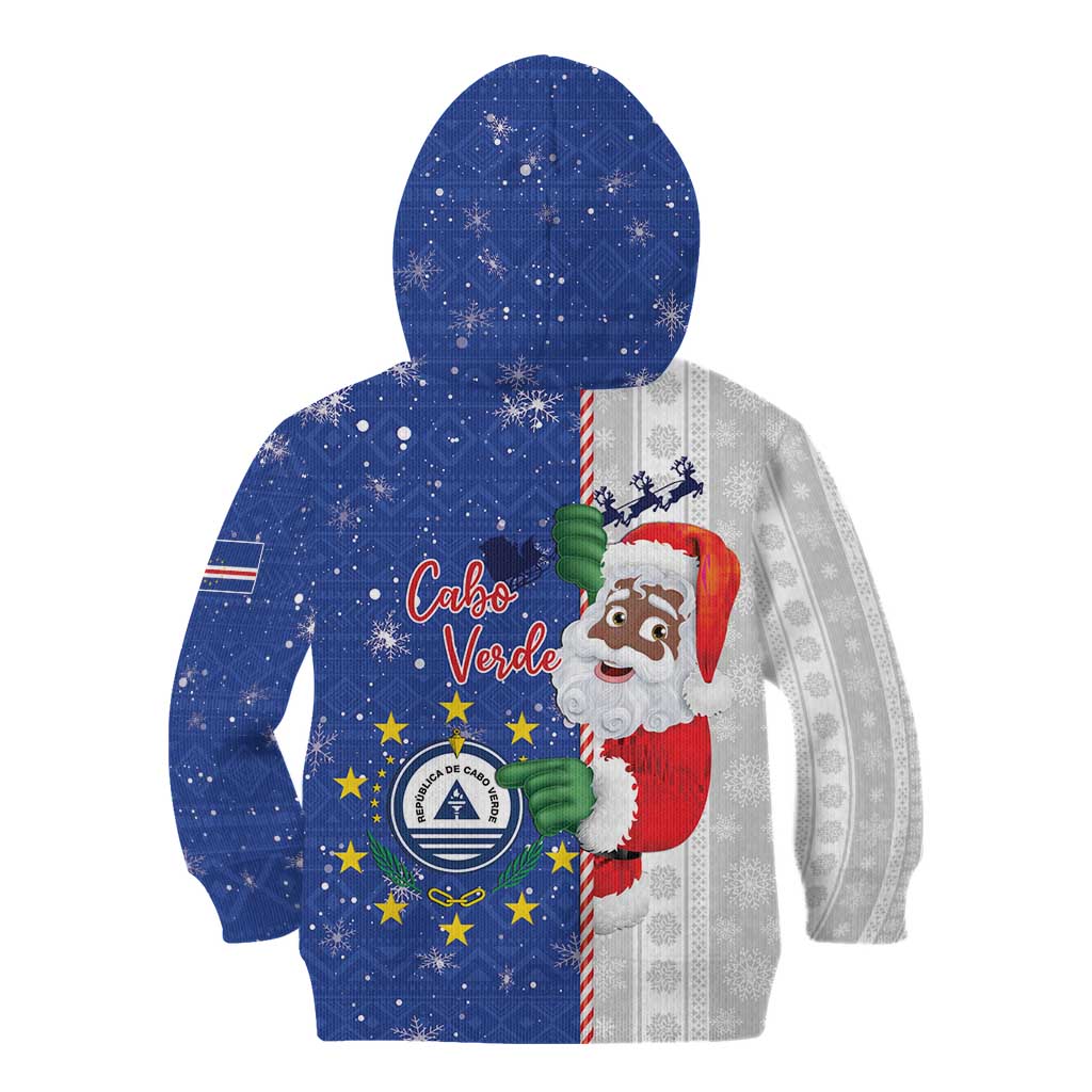 Cape Verde Christmas Kid Hoodie Black Santa Felix Natal - Wonder Print Shop