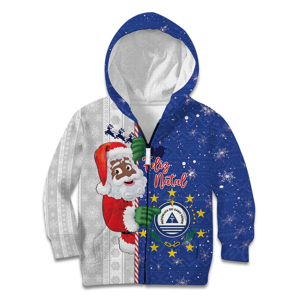Cape Verde Christmas Kid Hoodie Black Santa Felix Natal - Wonder Print Shop