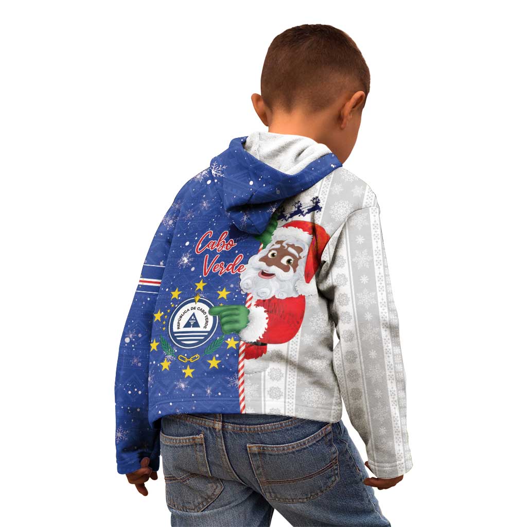 Cape Verde Christmas Kid Hoodie Black Santa Felix Natal - Wonder Print Shop