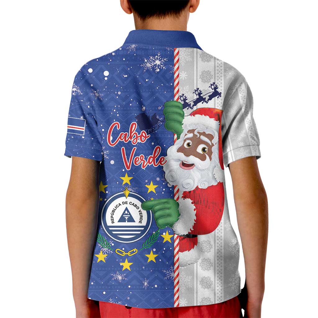 Cape Verde Christmas Kid Polo Shirt Black Santa Felix Natal - Wonder Print Shop