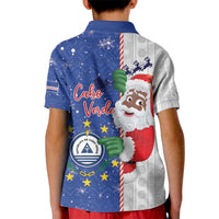 Cape Verde Christmas Kid Polo Shirt Black Santa Felix Natal - Wonder Print Shop