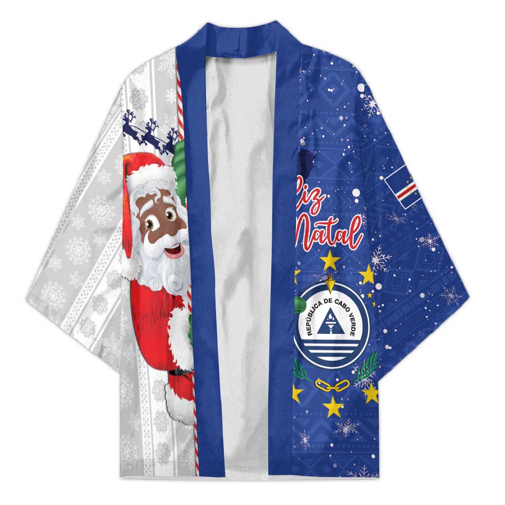 Cape Verde Christmas Kimono Black Santa Felix Natal - Wonder Print Shop