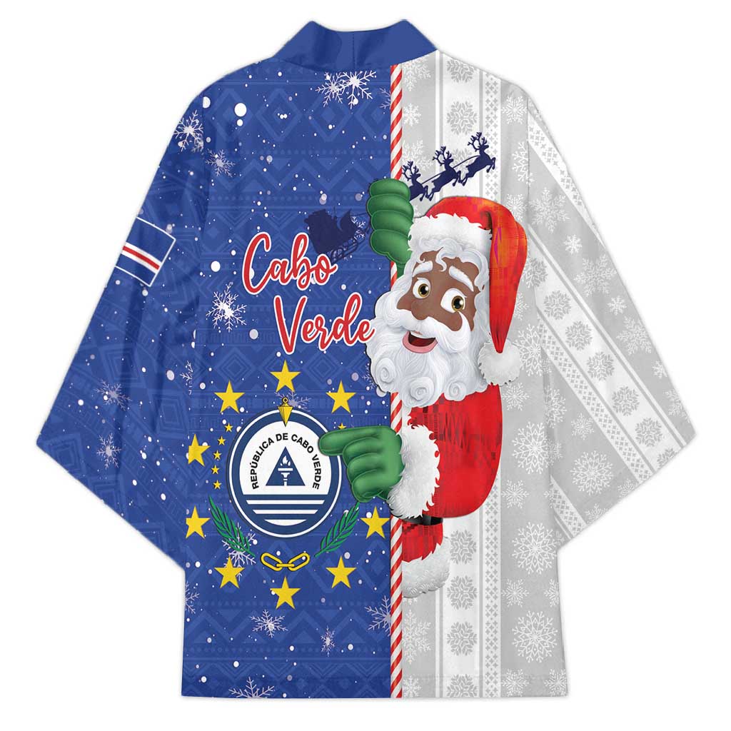 Cape Verde Christmas Kimono Black Santa Felix Natal - Wonder Print Shop