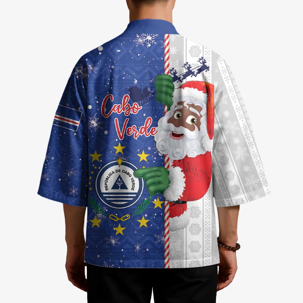 Cape Verde Christmas Kimono Black Santa Felix Natal - Wonder Print Shop