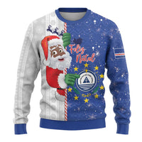 Cape Verde Christmas Ugly Christmas Sweater Black Santa Felix Natal - Wonder Print Shop