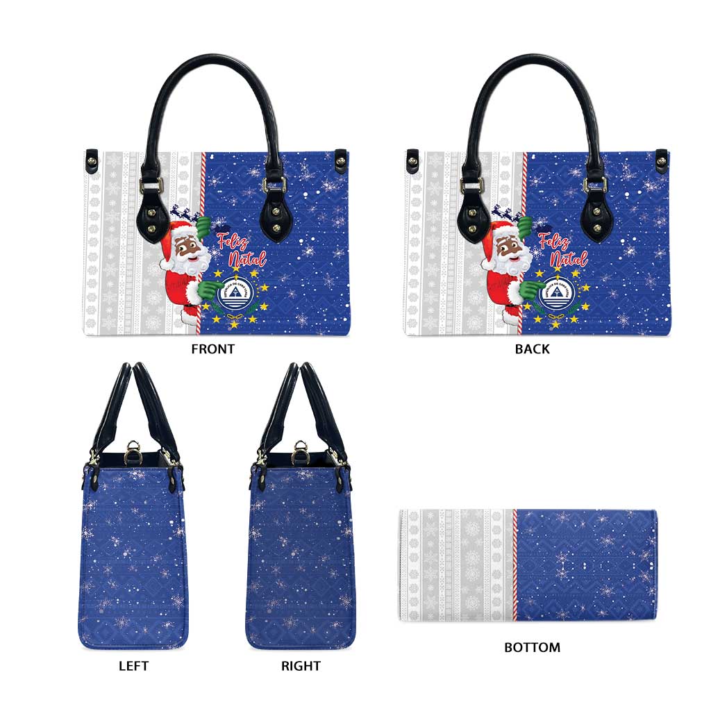 Cape Verde Christmas Leather Bag Black Santa Felix Natal - Wonder Print Shop