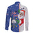 Cape Verde Christmas Long Sleeve Button Shirt Black Santa Felix Natal - Wonder Print Shop