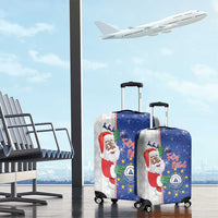 Cape Verde Christmas Luggage Cover Black Santa Felix Natal - Wonder Print Shop