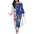Cape Verde Christmas Off The Shoulder Long Sleeve Dress Black Santa Felix Natal - Wonder Print Shop