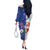 Cape Verde Christmas Off The Shoulder Long Sleeve Dress Black Santa Felix Natal - Wonder Print Shop