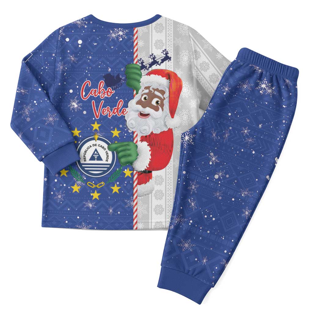 Cape Verde Christmas Pajama Set Black Santa Felix Natal - Wonder Print Shop