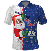 Cape Verde Christmas Polo Shirt Black Santa Felix Natal - Wonder Print Shop