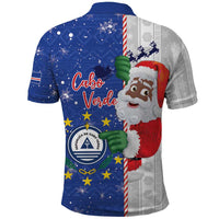 Cape Verde Christmas Polo Shirt Black Santa Felix Natal - Wonder Print Shop