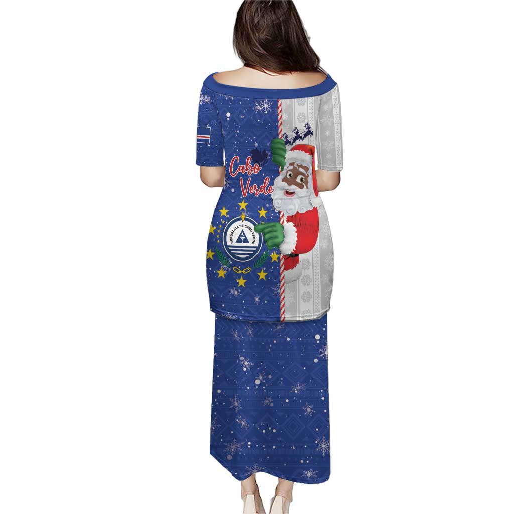 Cape Verde Christmas Puletasi Black Santa Felix Natal - Wonder Print Shop
