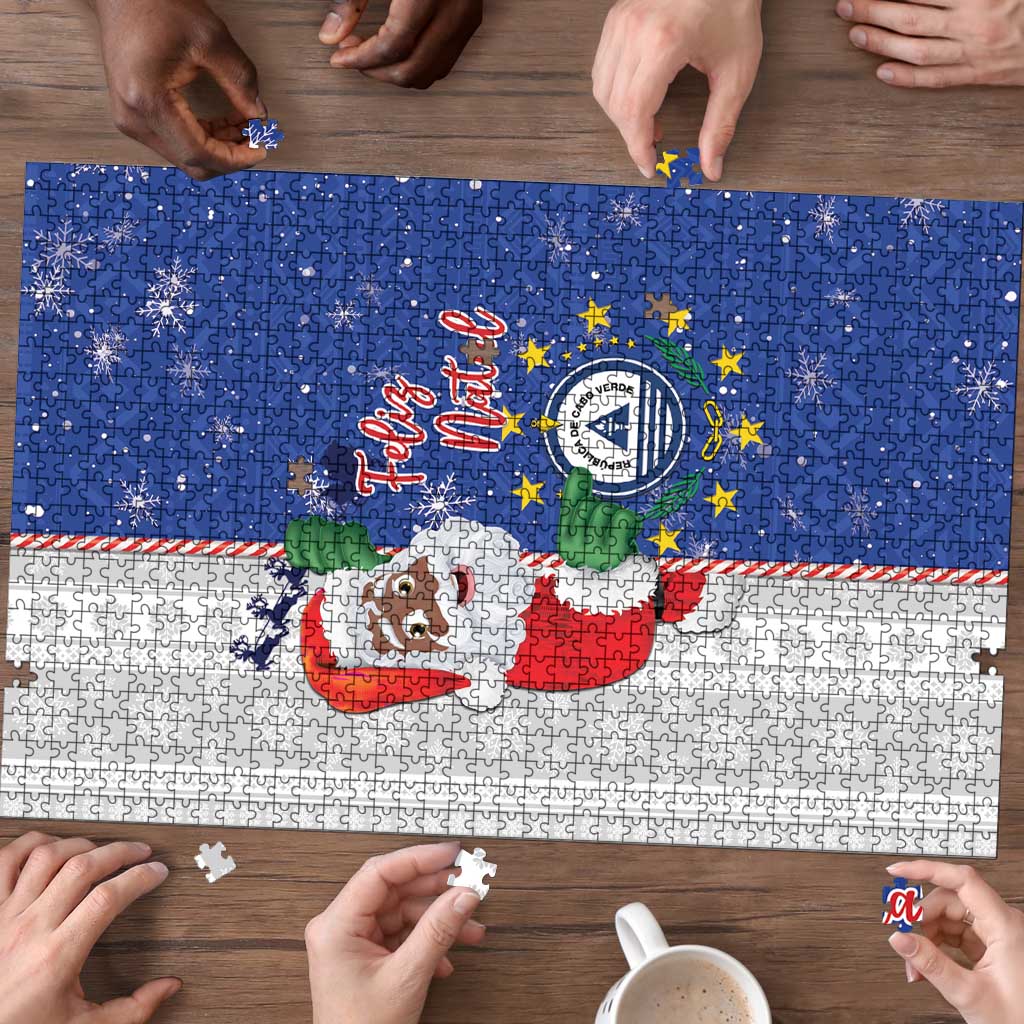 Cape Verde Christmas Puzzle Black Santa Felix Natal - Wonder Print Shop