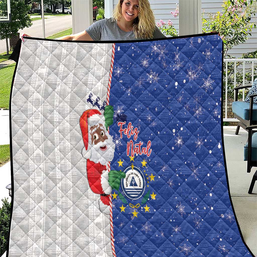 Cape Verde Christmas Quilt Black Santa Felix Natal - Wonder Print Shop