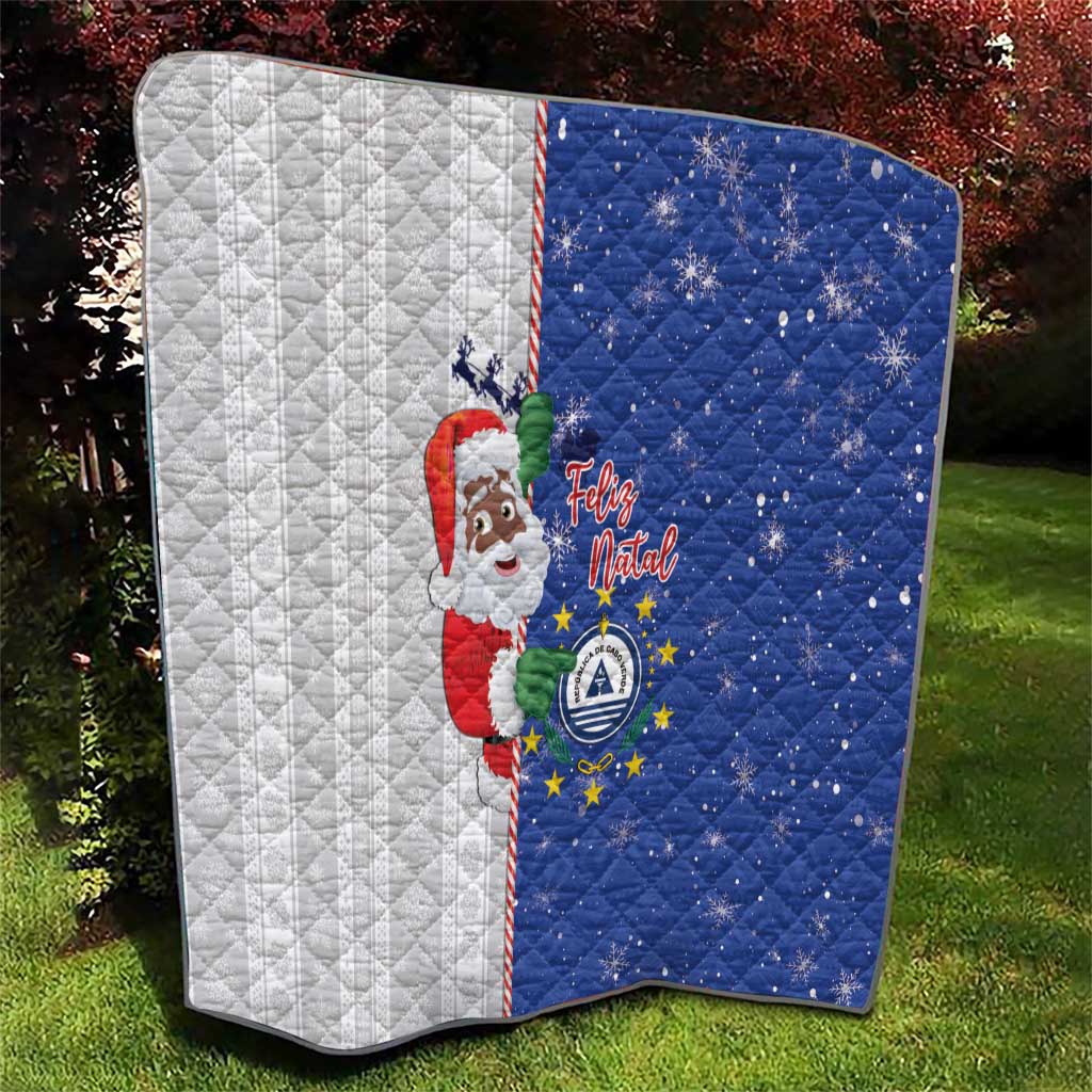 Cape Verde Christmas Quilt Black Santa Felix Natal - Wonder Print Shop