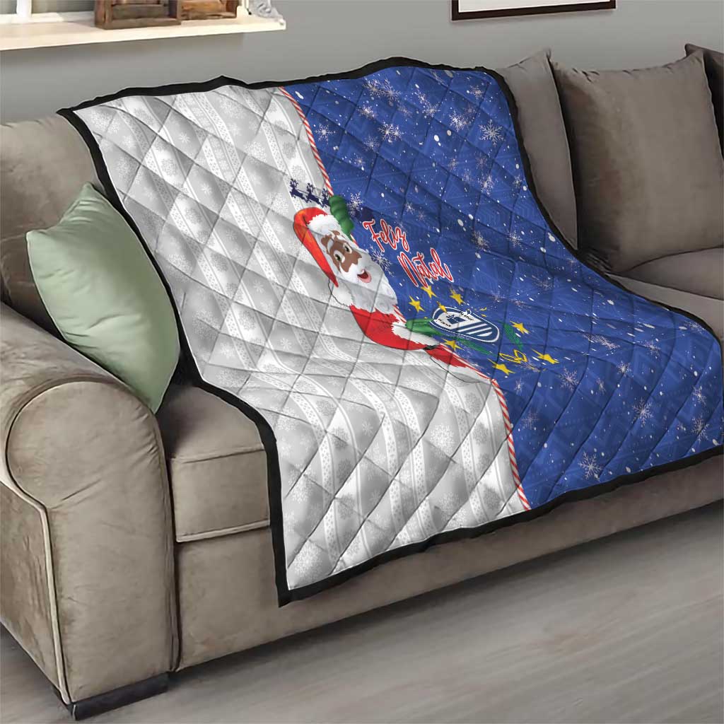 Cape Verde Christmas Quilt Black Santa Felix Natal - Wonder Print Shop