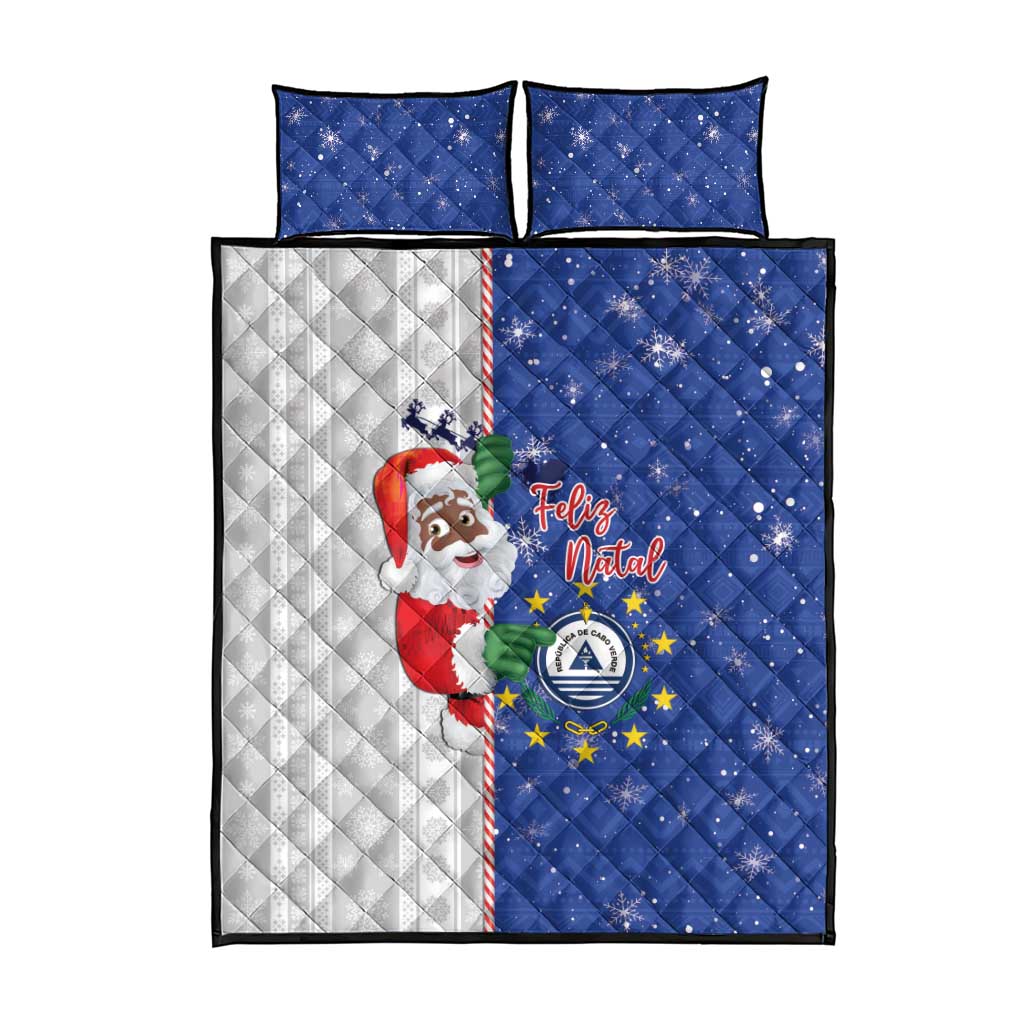 Cape Verde Christmas Quilt Bed Set Black Santa Felix Natal - Wonder Print Shop