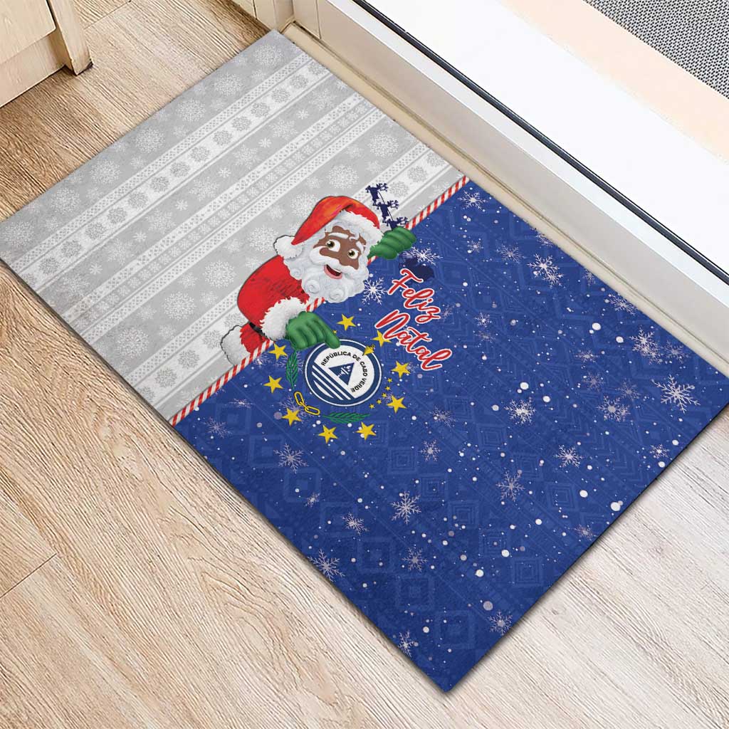 Cape Verde Christmas Rubber Doormat Black Santa Felix Natal - Wonder Print Shop