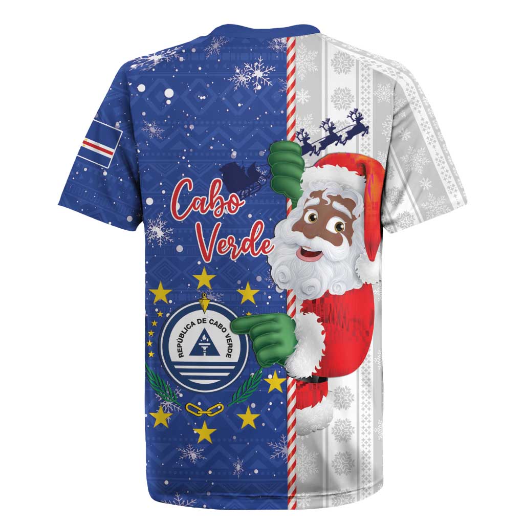 Cape Verde Christmas Rugby Jersey Black Santa Felix Natal - Wonder Print Shop