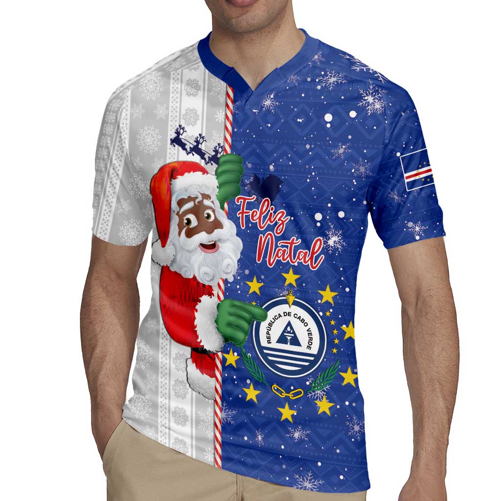 Cape Verde Christmas Rugby Jersey Black Santa Felix Natal - Wonder Print Shop